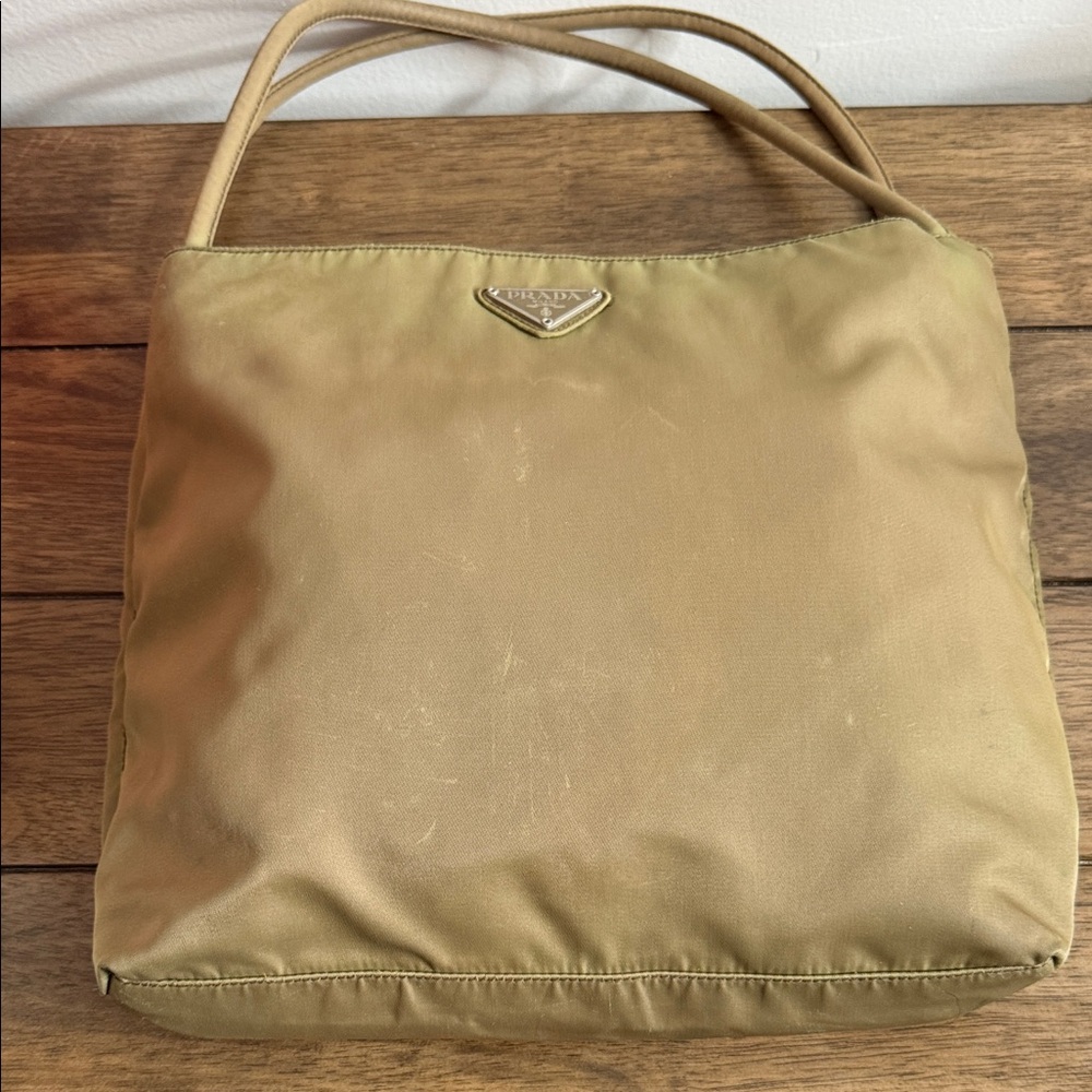 Prada beige tote - actually more of a coca color see ALL PHOTOS - Picture 9 of 12